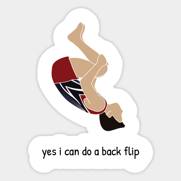 yes i can do a back flip Sticker by Flipflytumble